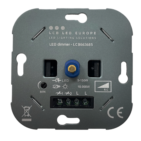 LCB LED-Beleuchtung Innovatives Design, hochwertige Technik & schnelle Lieferung! LCB LED unterputz Dimmer 5-150W - universal Phasenabschnitt