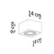 Sollux Lighting LED Deckenspot Beton QUATRO - 1 x GU10 AR111 Fassung - exkl. LED's