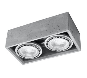 SOLLUX Lighting Group LED Deckenspot Beton QUATRO - 2 x GU10 AR111 Fassung - exkl. LED's