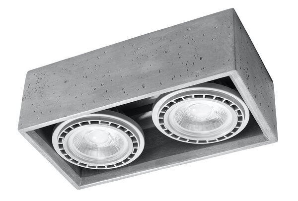 Sollux Lighting LED Deckenspot Beton QUATRO - 2 x GU10 AR111 Fassung - exkl. LED's