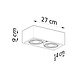 Sollux Lighting LED Deckenspot Beton QUATRO - 2 x GU10 AR111 Fassung - exkl. LED's
