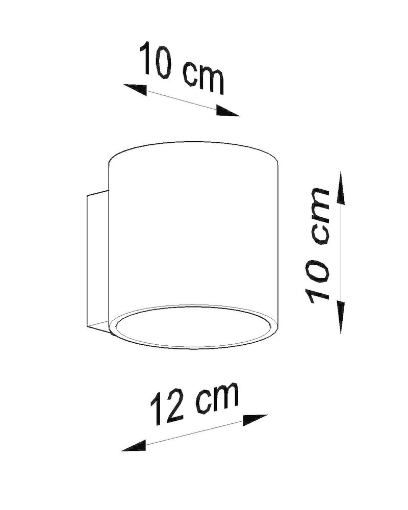 Sollux Lighting LED Wandleuchte Beton ORBIS - 1 x G9 Fassung - exkl. LED's