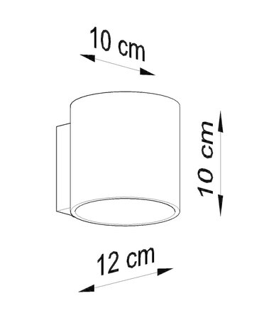 Sollux Lighting LED Wandleuchte Beton ORBIS - 1 x G9 Fassung - exkl. LED's