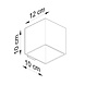Sollux Lighting LED Wandleuchte Beton QUAD - 1 x G9 Fassung - exkl. LED's