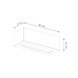 Sollux Lighting LED Wandleuchte Beton VEGA 30 - 1 x E27 Fassung - exkl. LED's