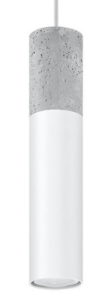 Sollux Lighting LED Hängeleuchte Weiß Beton BORGIO - 1 x GU10 Fassung - exkl. LED's