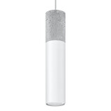 SOLLUX Lighting Group LED Hängeleuchte Weiß Beton BORGIO - 1 x GU10 Fassung - exkl. LED's