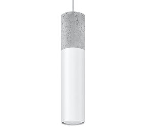 SOLLUX Lighting Group LED Hängeleuchte Weiß Beton BORGIO - 1 x GU10 Fassung - exkl. LED's SOLLUX Lighting Group LED Hängeleuchte Weiß Beton BORGIO - 1 x GU10 Fassung - exkl. LED's