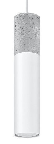 SOLLUX Lighting Group LED Hängeleuchte Weiß Beton BORGIO - 1 x GU10 Fassung - exkl. LED's SOLLUX Lighting Group LED Hängeleuchte Weiß Beton BORGIO - 1 x GU10 Fassung - exkl. LED's