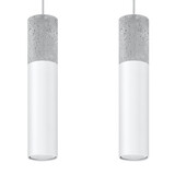 Sollux Lighting LED Hängeleuchte Weiß Beton BORGIO - 2 x GU10 Fassung - exkl. LED's