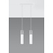 Sollux Lighting LED Hängeleuchte Weiß Beton BORGIO - 2 x GU10 Fassung - exkl. LED's