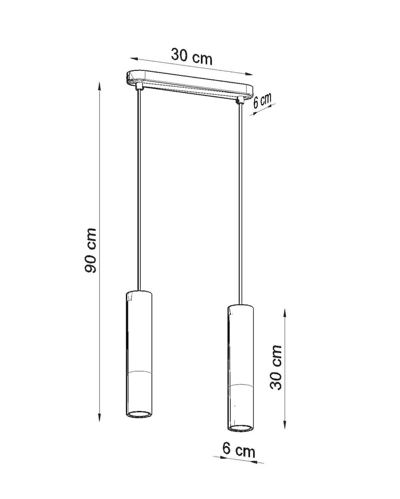 Sollux Lighting LED Hängeleuchte Weiß Beton BORGIO - 2 x GU10 Fassung - exkl. LED's