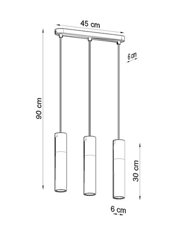 Sollux Lighting LED Hängeleuchte Weiß Beton BORGIO - 3 x GU10 Fassung - exkl. LED's