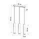 Sollux Lighting LED Hängeleuchte Weiß Beton BORGIO - 3 x GU10 Fassung - exkl. LED's