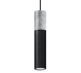 SOLLUX Lighting Group LED Hängeleuchte Schwarz Beton BORGIO - 1 x GU10 Fassung - exkl. LED's SOLLUX Lighting Group LED Hängeleuchte Schwarz Beton BORGIO - 1 x GU10 Fassung - exkl. LED's