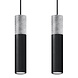 Sollux Lighting LED Hängeleuchte Schwarz Beton BORGIO - 2 x GU10 Fassung - exkl. LED's