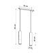 Sollux Lighting LED Hängeleuchte Schwarz Beton BORGIO - 2 x GU10 Fassung - exkl. LED's