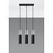 Sollux Lighting LED Hängeleuchte Schwarz Beton BORGIO - 3 x GU10 Fassung - exkl. LED's