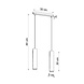 LED Hängeleuchte Beton LUVO - 2 x GU10 Fassung - exkl. LED's LED Hängeleuchte Beton LUVO - 2 x GU10 Fassung - exkl. LED's