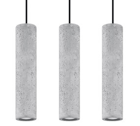 SOLLUX Lighting Group LED Hängeleuchte Beton LUVO - 3 x GU10 Fassung - exkl. LED's