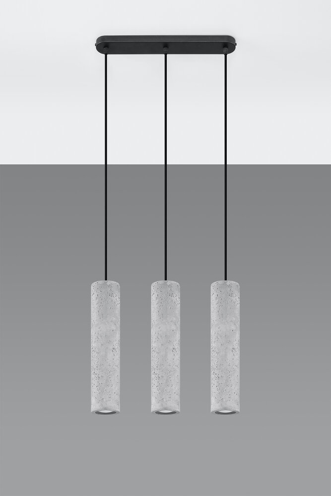 Sollux Lighting LED Hängeleuchte Beton LUVO - 3 x GU10 Fassung - exkl. LED's