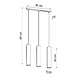 LED Hängeleuchte Beton LUVO - 3 x GU10 Fassung - exkl. LED's LED Hängeleuchte Beton LUVO - 3 x GU10 Fassung - exkl. LED's