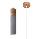 Sollux Lighting LED Hängeleuchte Beton Holz ZANE - 1 x GU10 Fassung - exkl. LED's