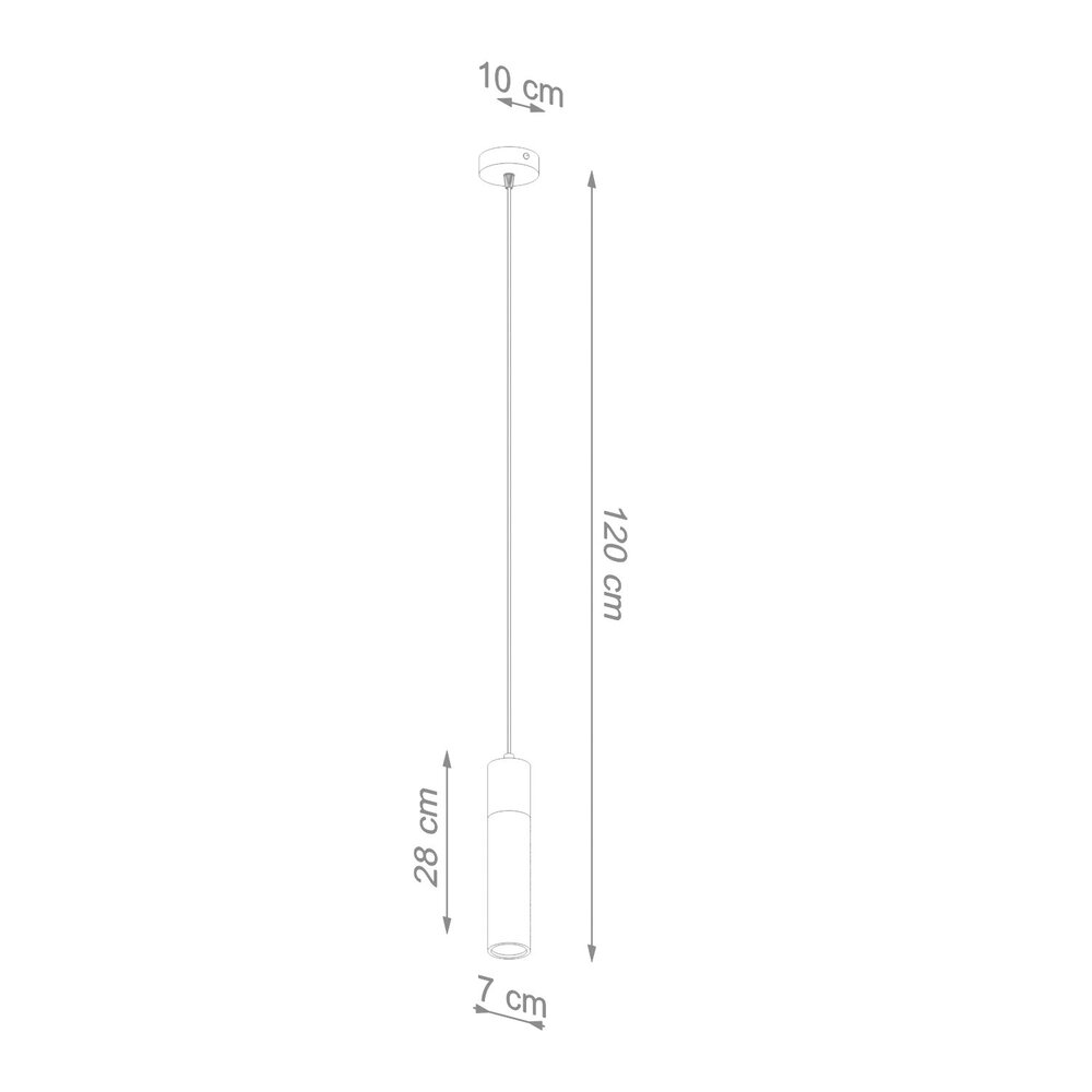 Sollux Lighting LED Hängeleuchte Beton Holz ZANE - 1 x GU10 Fassung - exkl. LED's