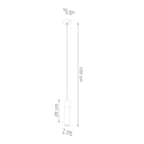Sollux Lighting LED Hängeleuchte Beton Holz ZANE - 1 x GU10 Fassung - exkl. LED's