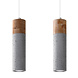 LED Hängeleuchte Beton Holz ZANE - 2 x GU10 Fassung - exkl. LED's LED Hängeleuchte Beton Holz ZANE - 2 x GU10 Fassung - exkl. LED's
