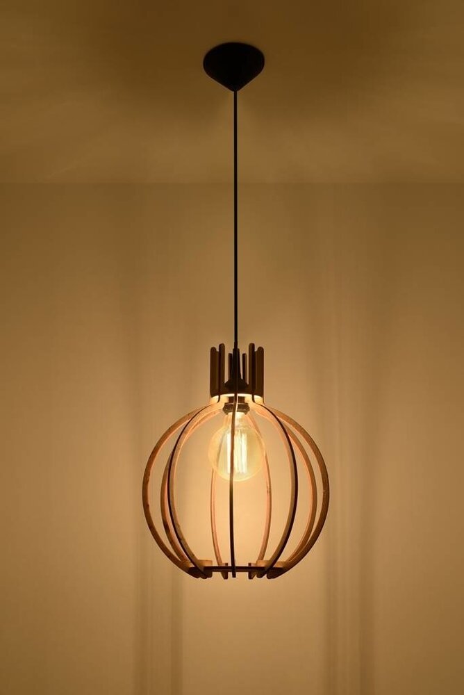 SOLLUX Lighting Group LED Hängeleuchte Holz ARANCIA - 1 x E27 Fassung - exkl. LED's SOLLUX Lighting Group LED Hängeleuchte Holz ARANCIA - 1 x E27 Fassung - exkl. LED's