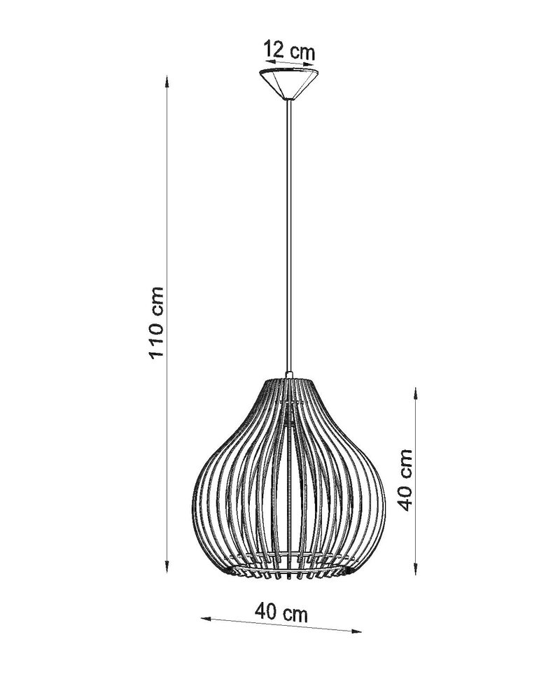 Sollux Lighting LED Hängeleuchte Holz APRILLA - 1 x E27 Fassung - exkl. LED's Sollux Lighting LED Hängeleuchte Holz APRILLA - 1 x E27 Fassung - exkl. LED's
