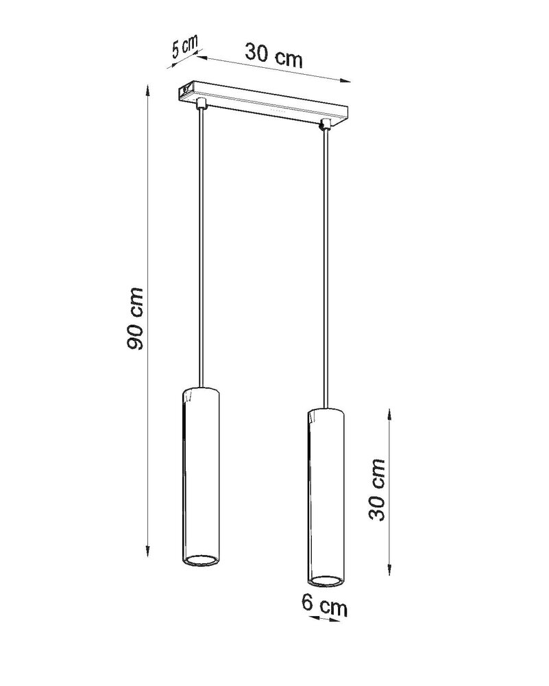 Sollux Lighting LED Hängeleuchte Weiß LAGOS - 2 x GU10 Fassung - exkl. LED's