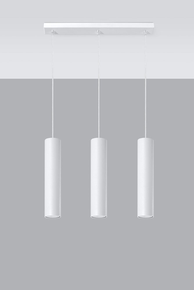 SOLLUX Lighting Group LED Hängeleuchte Weiß LAGOS - 3 x GU10 Fassung - exkl. LED's