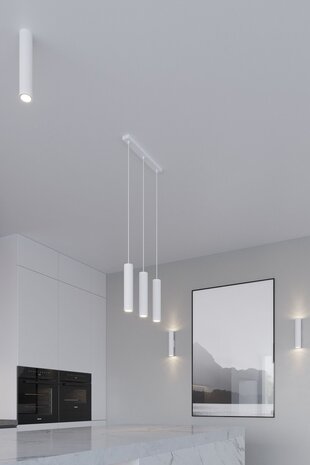 SOLLUX Lighting Group LED Hängeleuchte Weiß LAGOS - 3 x GU10 Fassung - exkl. LED's
