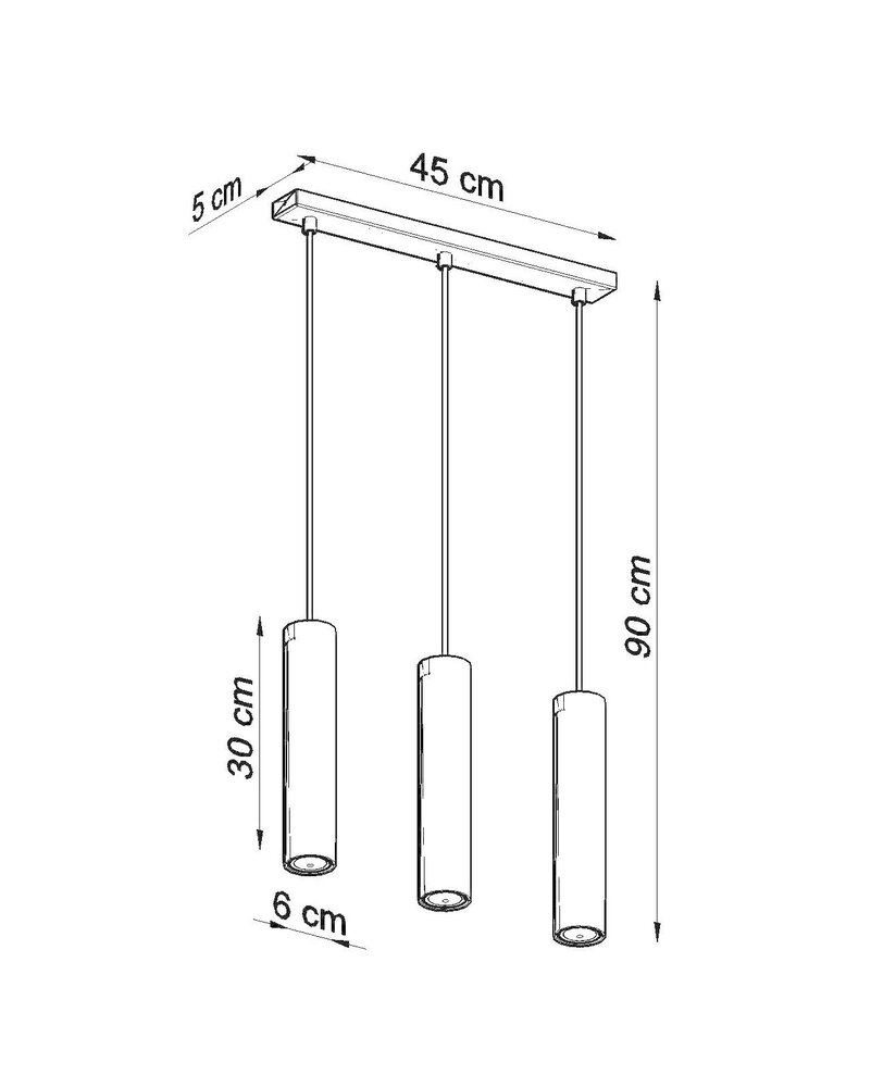 Sollux Lighting LED Hängeleuchte Weiß LAGOS - 3 x GU10 Fassung - exkl. LED's Sollux Lighting LED Hängeleuchte Weiß LAGOS - 3 x GU10 Fassung - exkl. LED's