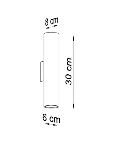 LED Wandleuchte GU10 1 LED\'s Weiß exkl. x - Fassung LAGOS 