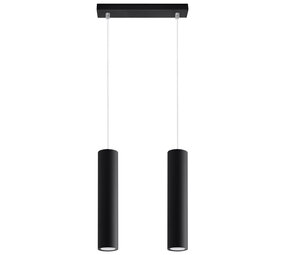 Sollux Lighting LED Hängeleuchte Mattschwarz LOOPEZ - 2 x GU10 Fassung - exkl. LED's