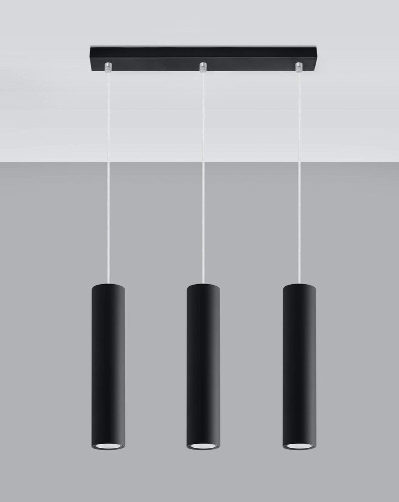 SOLLUX Lighting Group LED Hängeleuchte Mattschwarz LOOPEZ - 3 x GU10 Fassung - exkl. LED's SOLLUX Lighting Group LED Hängeleuchte Mattschwarz LOOPEZ - 3 x GU10 Fassung - exkl. LED's