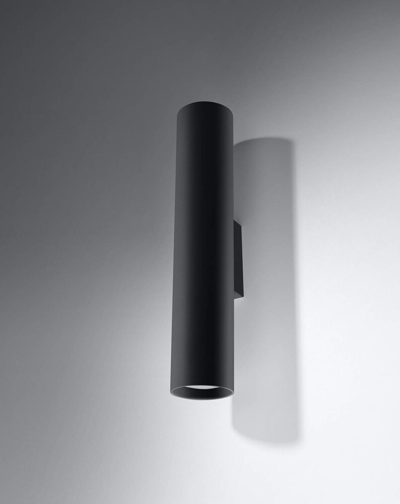 Sollux Lighting LED Wandleuchte Mattschwarz LOOPEZ - 1 x GU10 Fassung - exkl. LED's Sollux Lighting LED Wandleuchte Mattschwarz LOOPEZ - 1 x GU10 Fassung - exkl. LED's