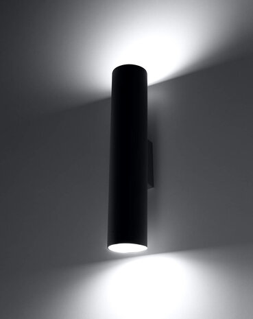 Sollux Lighting LED Wandleuchte Mattschwarz LOOPEZ - 1 x GU10 Fassung - exkl. LED's Sollux Lighting LED Wandleuchte Mattschwarz LOOPEZ - 1 x GU10 Fassung - exkl. LED's