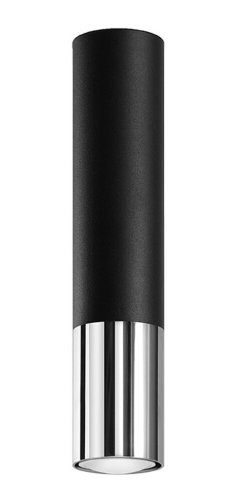 Sollux Lighting LED Deckenspot Schwarz Chrom LOOPEZ - 1 x GU10 Fassung - exkl. LED's