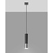 Sollux Lighting LED Hängeleuchte Schwarz Chrom LOOPEZ - 1 x GU10 Fassung - exkl. LED's
