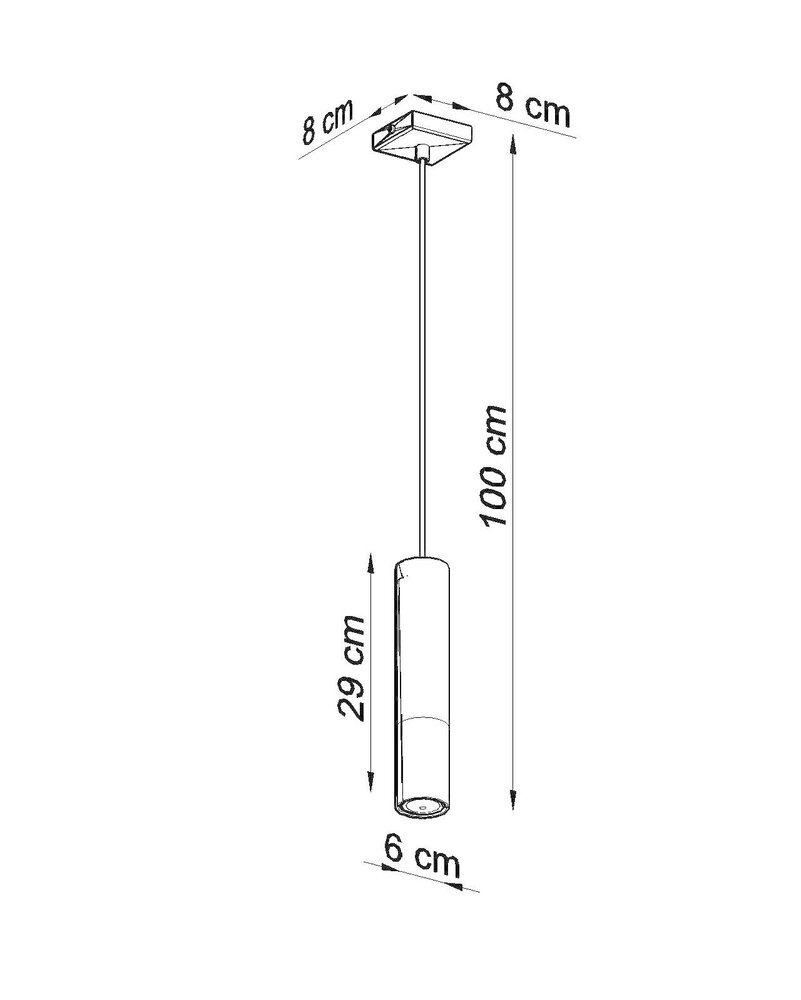 Sollux Lighting LED Hängeleuchte Schwarz Chrom LOOPEZ - 1 x GU10 Fassung - exkl. LED's