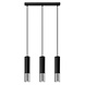 Sollux Lighting LED Hängeleuchte Schwarz Chrom LOOPEZ - 3 x GU10 Fassung - exkl. LED's