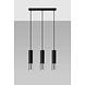Sollux Lighting LED Hängeleuchte Schwarz Chrom LOOPEZ - 3 x GU10 Fassung - exkl. LED's