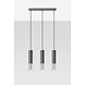 Sollux Lighting LED Hängeleuchte Schwarz Chrom LOOPEZ - 3 x GU10 Fassung - exkl. LED's