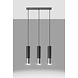Sollux Lighting LED Hängeleuchte Schwarz Chrom LOOPEZ - 3 x GU10 Fassung - exkl. LED's