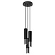 Sollux Lighting LED Hängeleuchte Schwarz Chrom LOOPEZ - 3 x GU10 Fassung - exkl. LED's