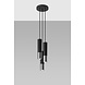 Sollux Lighting LED Hängeleuchte Schwarz Chrom LOOPEZ - 3 x GU10 Fassung - exkl. LED's